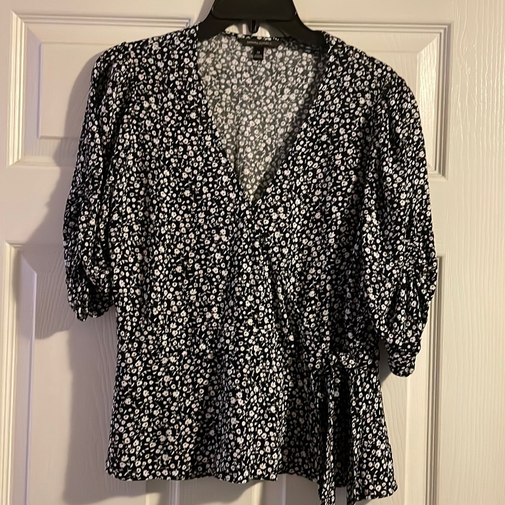 Banana republic, wraparound blouse